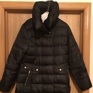 Black Cole Haan Down Coat, Size XL